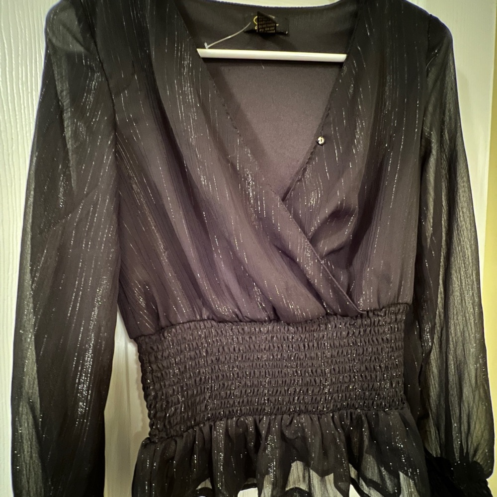 Japna, black with sparkles, small blouse